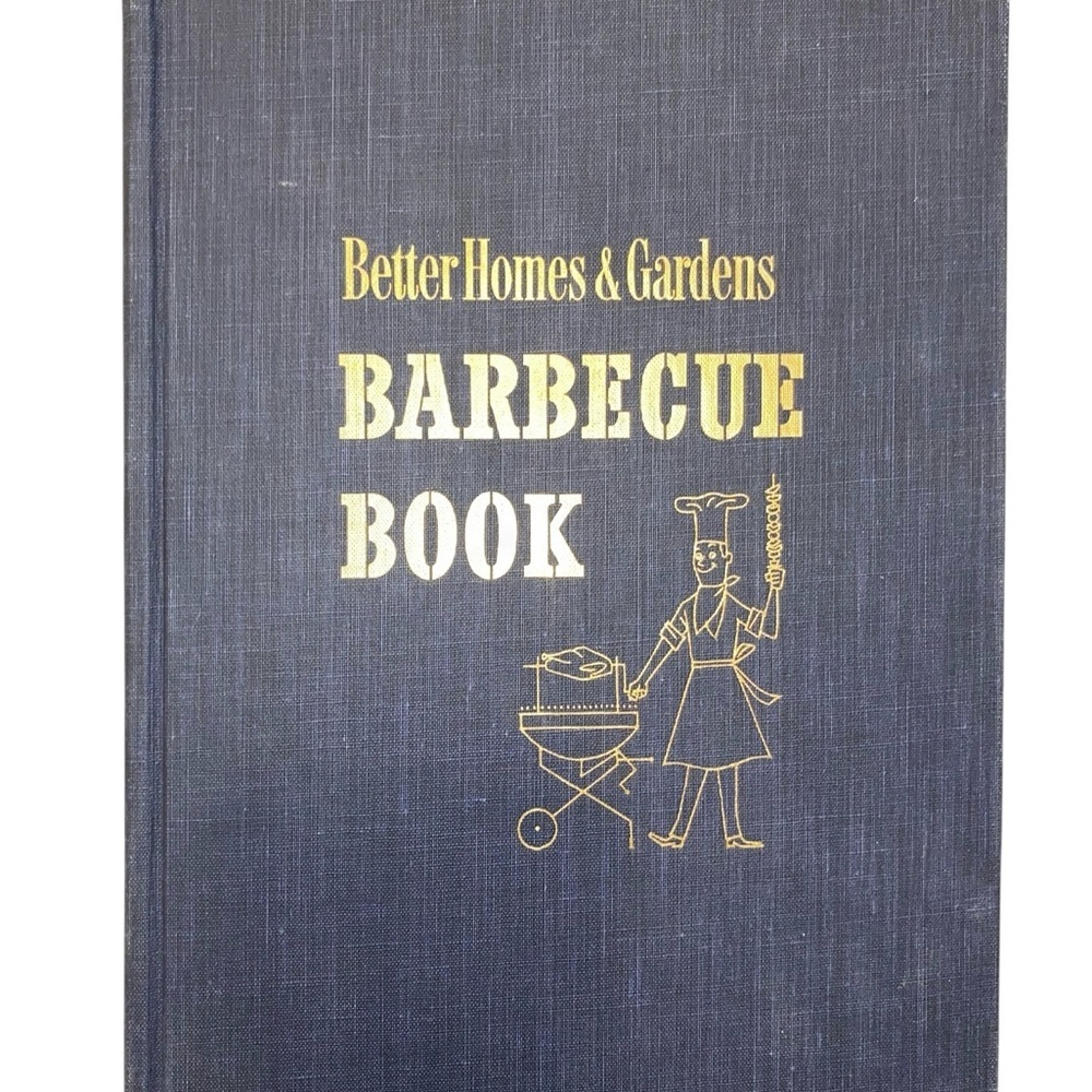 Vintage 50s Better Homes And Gardens Barbecue Book - Gold and Black